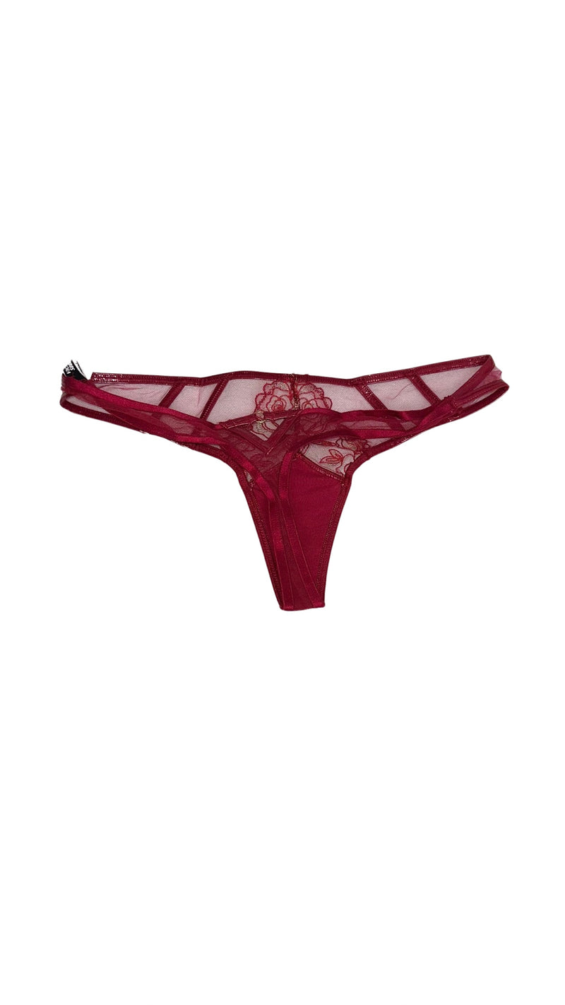 Victoria's Secret Midnight Affair Thong Panty Color Red NWT