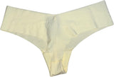 Pink No Show Thong Smooth Panties/Panty Color Yellow New