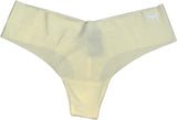 Pink No Show Thong Smooth Panties/Panty Color Yellow New