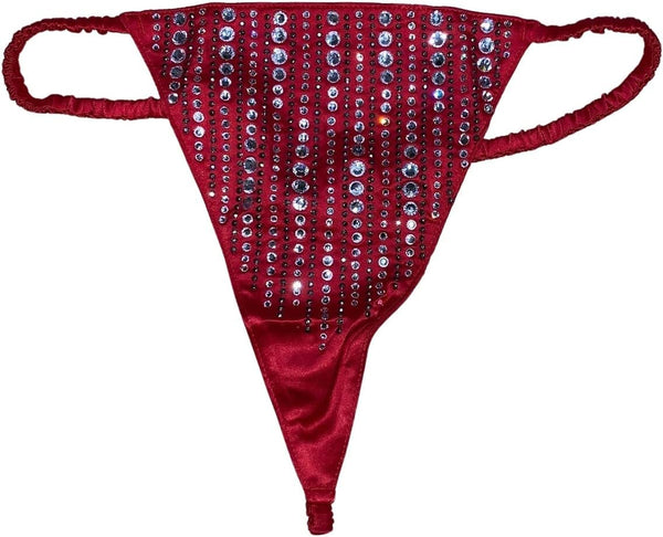 Victoria's Secret Ruched Strap Shine V-String Panty Color Red New