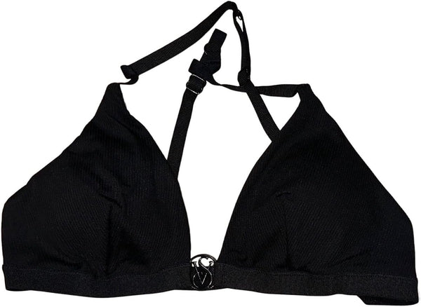 Victoria's Secret Swimwear Wild Wanderer Ribbed Triangle Bikini Top Size X-Large Color Black New