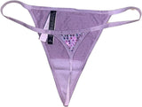 Victoria's Secret Very Sexy Subtle Rhinestones Shine V-String Panty Color Bold Lilac New