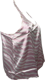 Victoria's Secret Satin Racerback Pajama Top Color Pink Zebra New