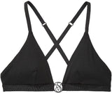 Victoria's Secret Swimwear Wild Wanderer Ribbed Triangle Bikini Top Size X-Large Color Black New