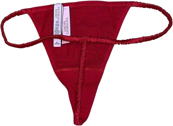 Victoria's Secret Ruched Strap Shine V-String Panty Color Red New