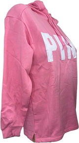 Victoria's Secret Pink Fleece Campus Pullover Sweatshirt Hoodie Color Pink New