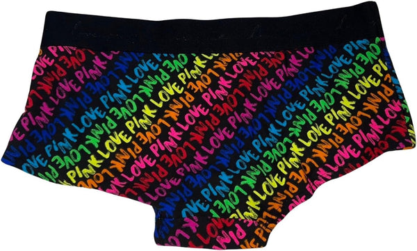 Victoria's Secret Pink Boyshort Boxer/Shortie Underwear/Panty Multicolor/Black New (US, Alpha, Small, Regular, Regular)