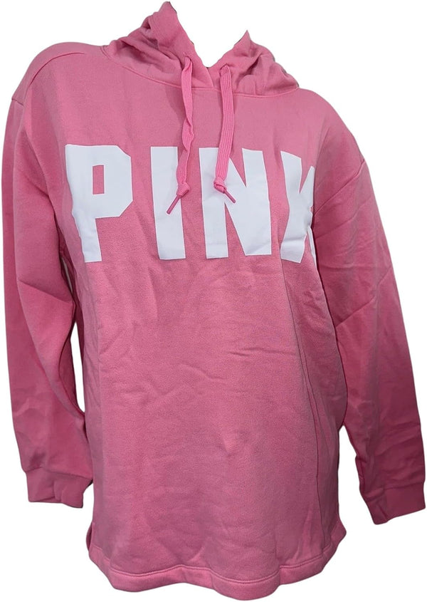 Victoria's Secret Pink Fleece Campus Pullover Sweatshirt Hoodie Color Pink New