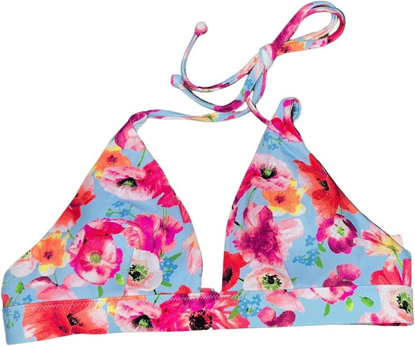 Victoria's Secret Swim Essential Halter Bikini Top Multicolor Floral Size X-Small New