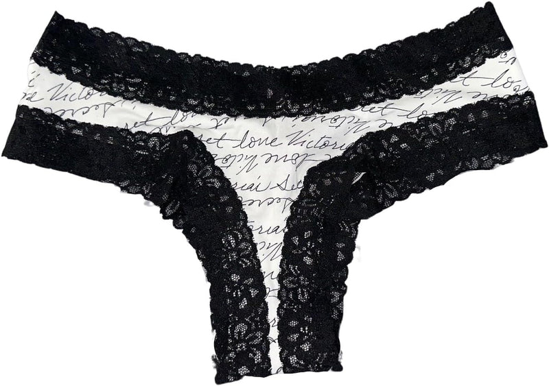 Victoria's Secret Lace Waist Cotton Cheeky Panty Multicolor NWT