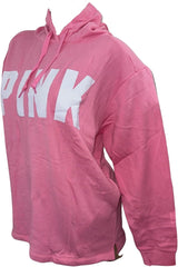 Victoria's Secret Pink Fleece Campus Pullover Sweatshirt Hoodie Color Pink New